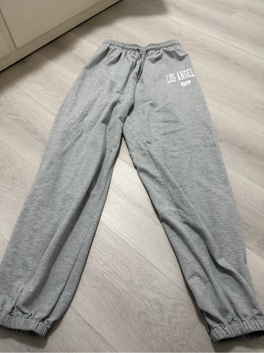 SHEIN Gray 'Los Angeles' Track Jogger Pants